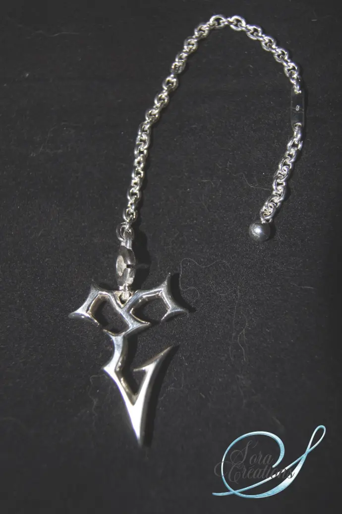 Porte-clefs en argent motif Lettre J